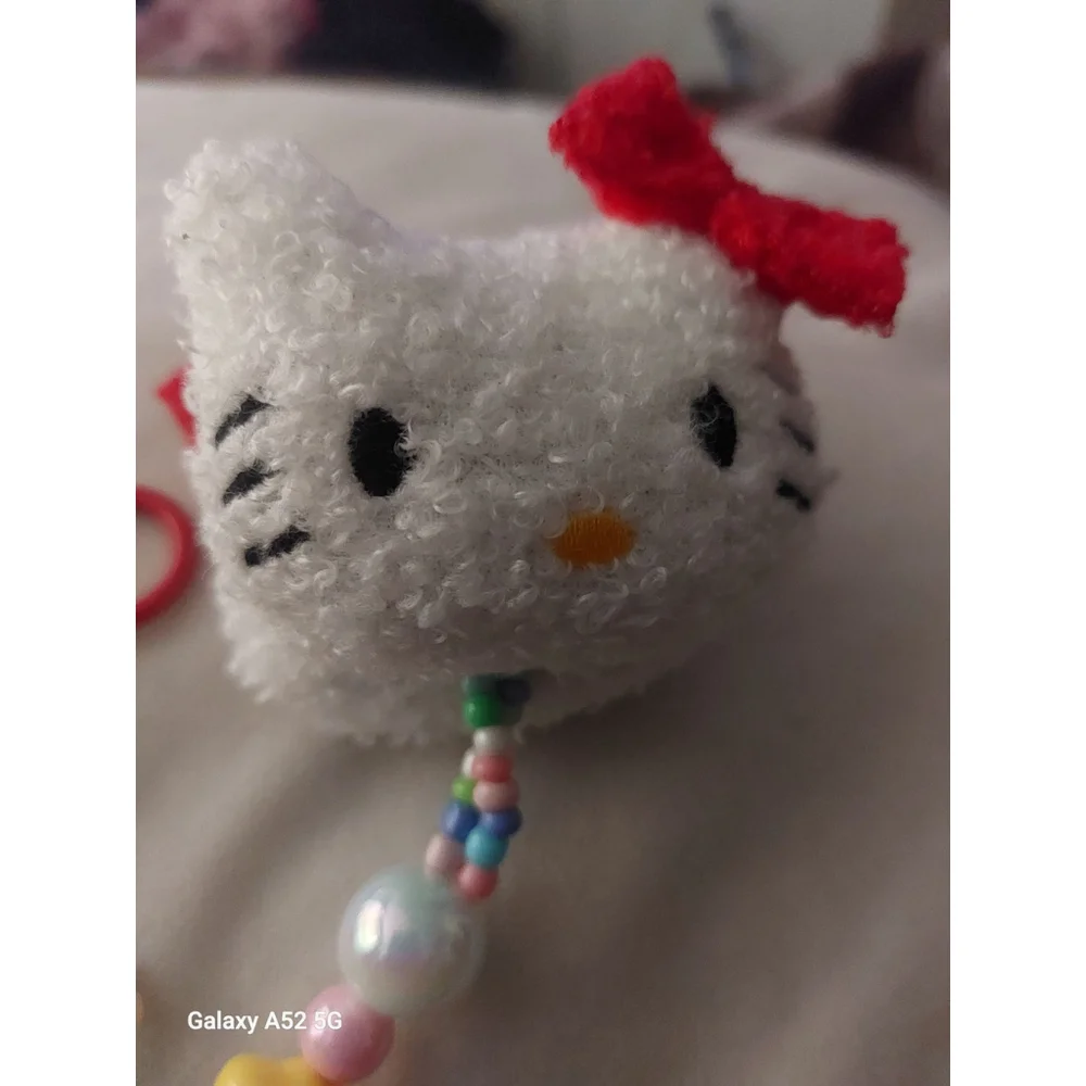 Double head Hello Kitty Keychain or Handbag chain with M&M chain